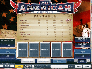 il videopoker di Betfair il videopoker di Betfair